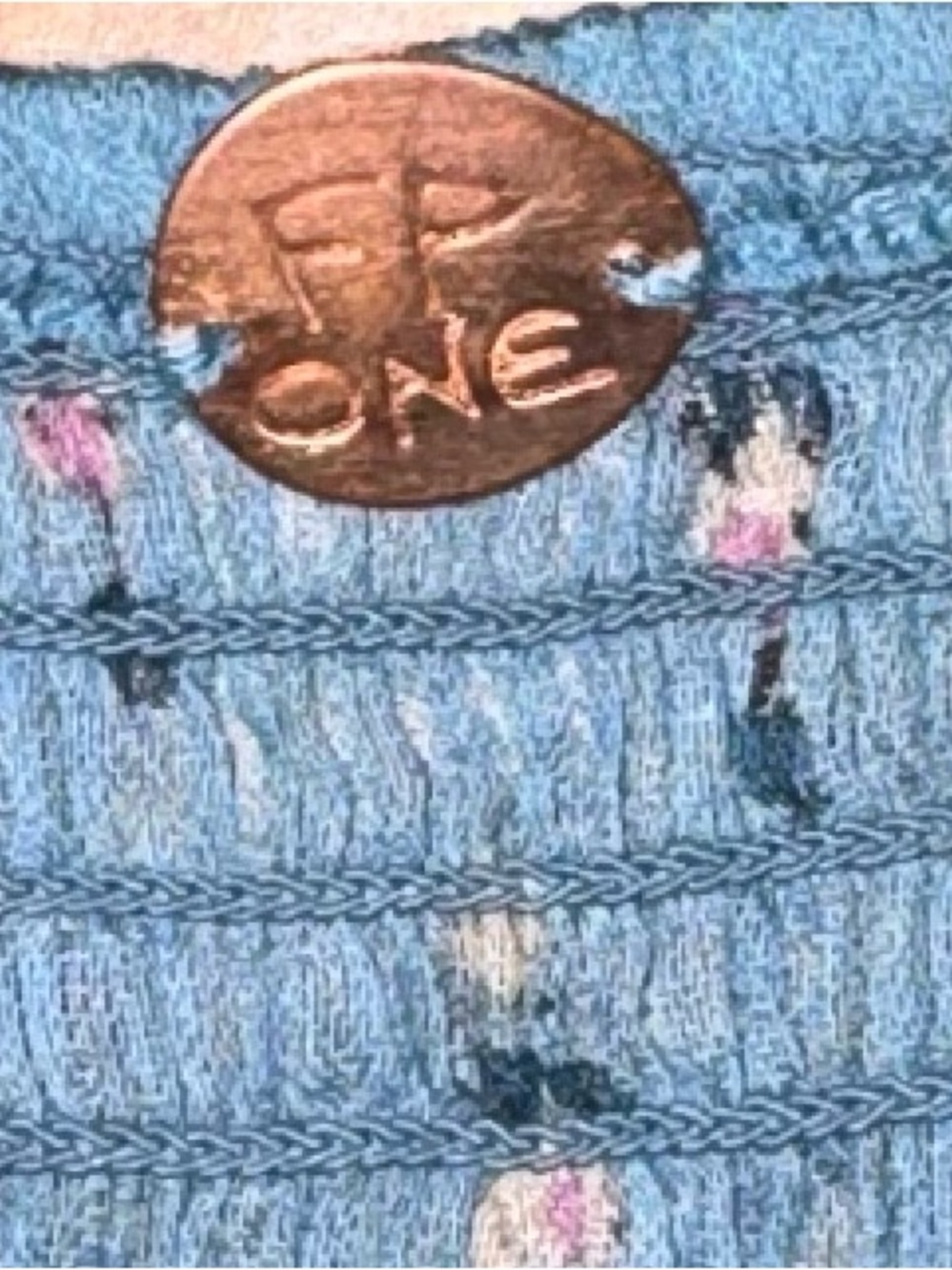 FP One Blossom Mini Skort /Boho Lace-Up Blue Floral Tulle Mini Skort NWOT - Picture 2 of 6